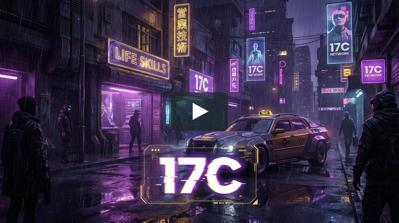 17C赛博朋克城市夜景视频演示